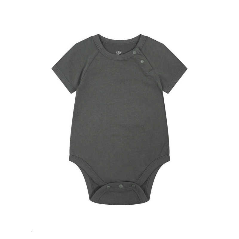 Baby Jumpsuits Baby jumpsuit solid color baby short sleeved bag buttocks jumpsuit pure cotton baby jumpsuit