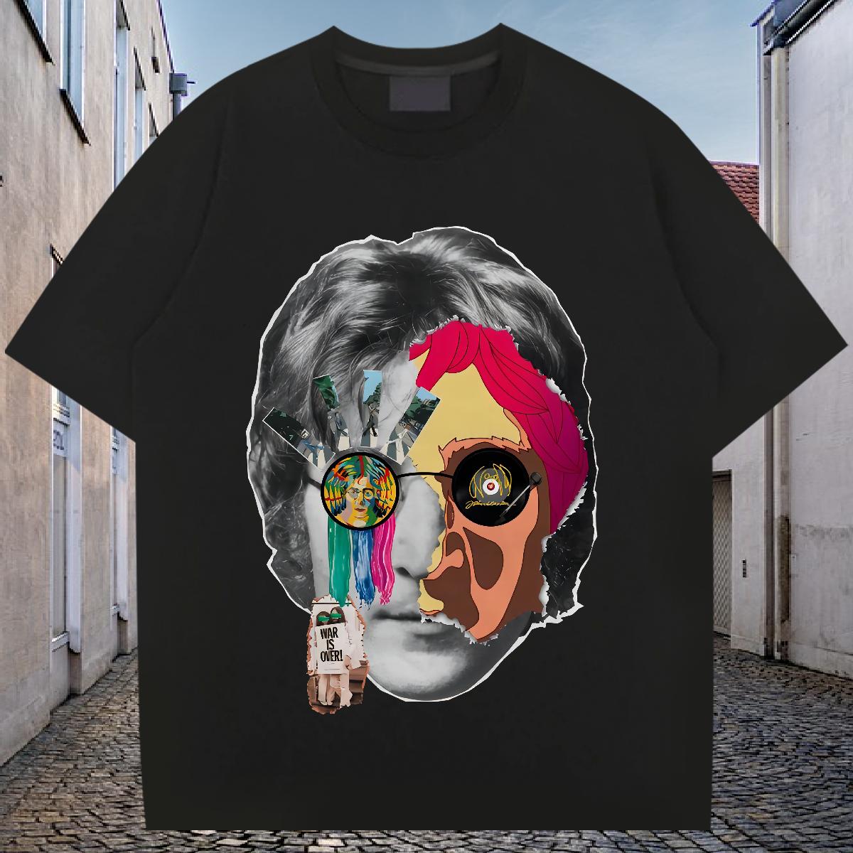 Classic Casual T-Shirts Cartoon Print Tshirt for Man Woman Casual Daily Wear Round Neck Short Sleeve Loose Tops