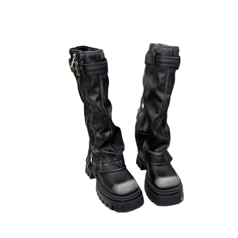 NEW Autumn Winter Flats Heel Women Long High Quality Leather Ladies Knight Casual Knee-High Boots