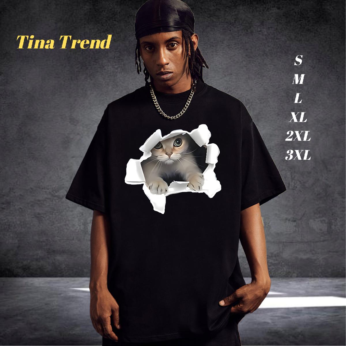 Fashion T shirt DIY Anime Hip Hop Tshirts Cotton Breathable Soft Loose Fit