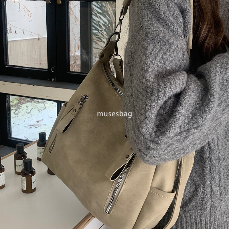 High quality women's Maillard retro large capacity bag women's high-end fashion tote bag casual classic texture portable commuting bag
