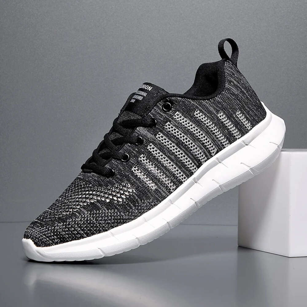 Running Men Walking Unisex Knit Breathable Sports Casual Sneakers Athletic Non Slip Comfortable Leisure Tennis Shoes Ddmysaturn