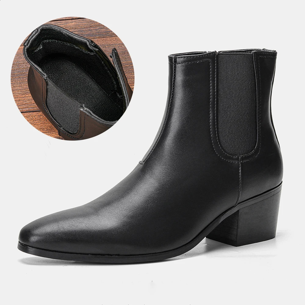 Men Boots Comfortable Fashion With Heel 2024 Classic Chelsea Boots 240914