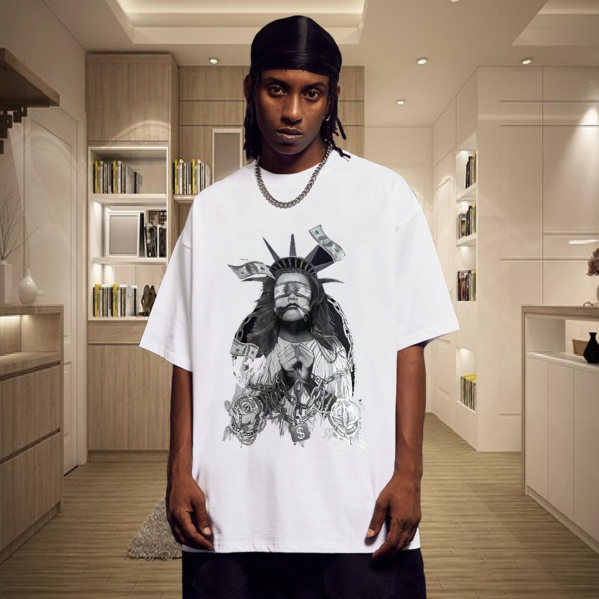 Fashion Designer T Shirts Men Cotton Breathable Casual Daily Wear Men Tops Tees Black Oversized Cool Clothes