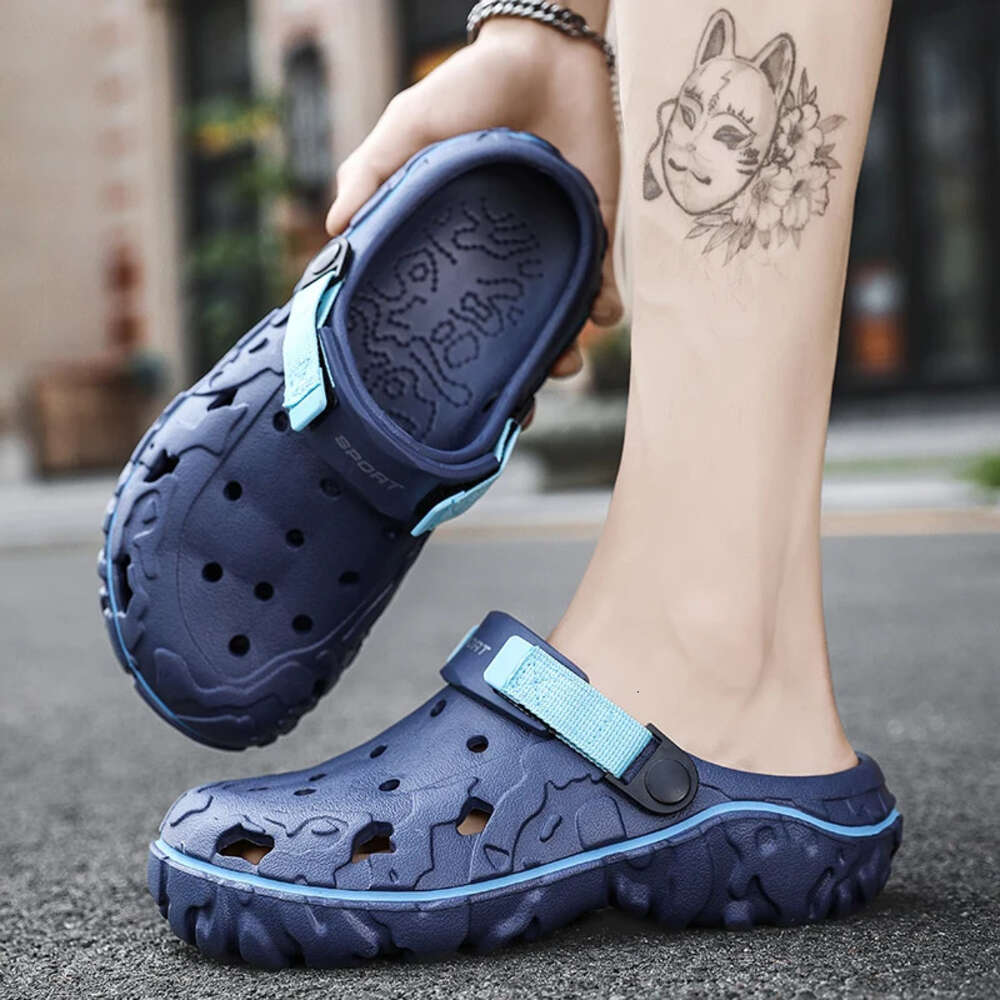 Mens Summer Sandals Mules Clogs Indoor Slip On Non Breathable Light Beach Slippers Male Garden Shoes Free Shipping Ddmysaturn
