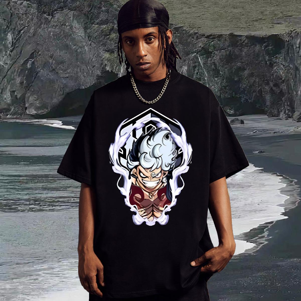 Unisex Tshirts O-Neck Short Sleeve Cotton Hip Hop Street T shirt Anime Print Classic Tees Shirts