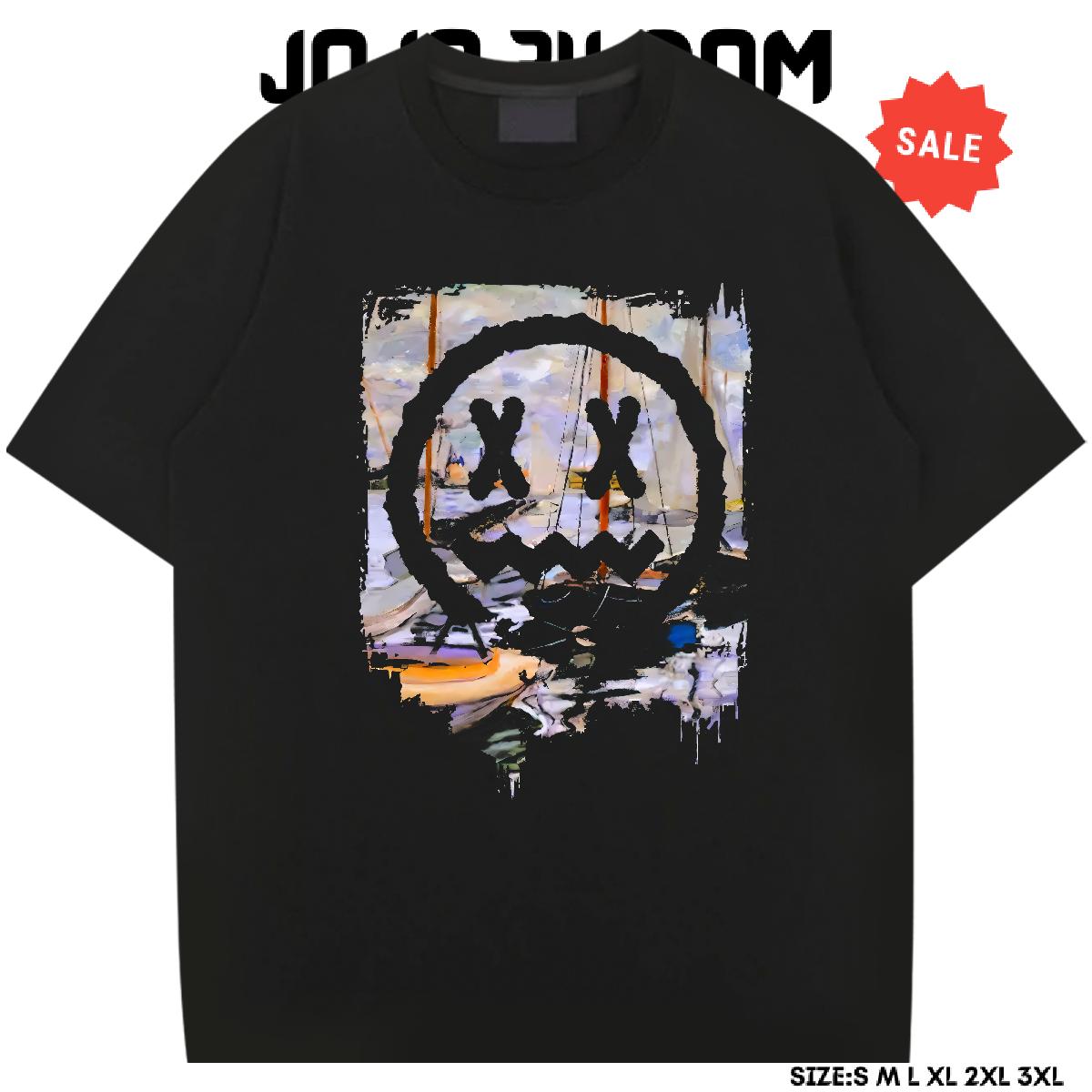 DIY Customized T shirt Cartoon Print Hip Hop Men Tees Breathable Short Sleeve Cool Design