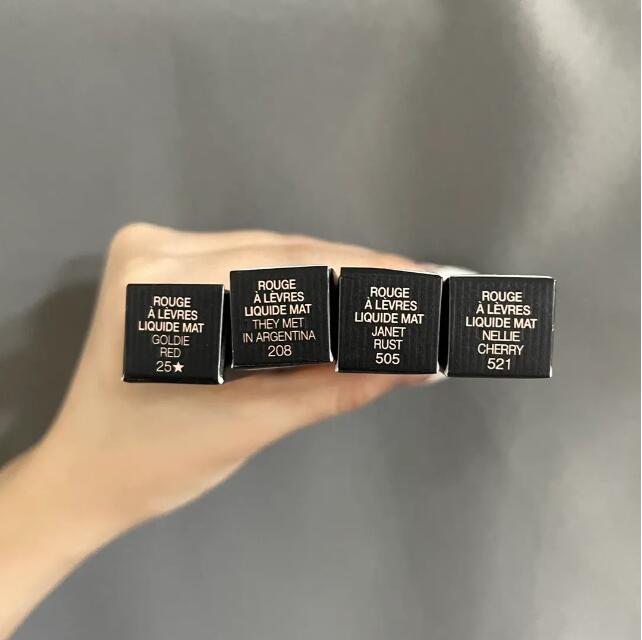 Brand Liquid Matte Gloss 25 208 505 521 Colour 6.5Ml Transfer Proof Lipcolour Lipstick Makeup Moisturizing Lip Cosmetic Not Fade Waterproof