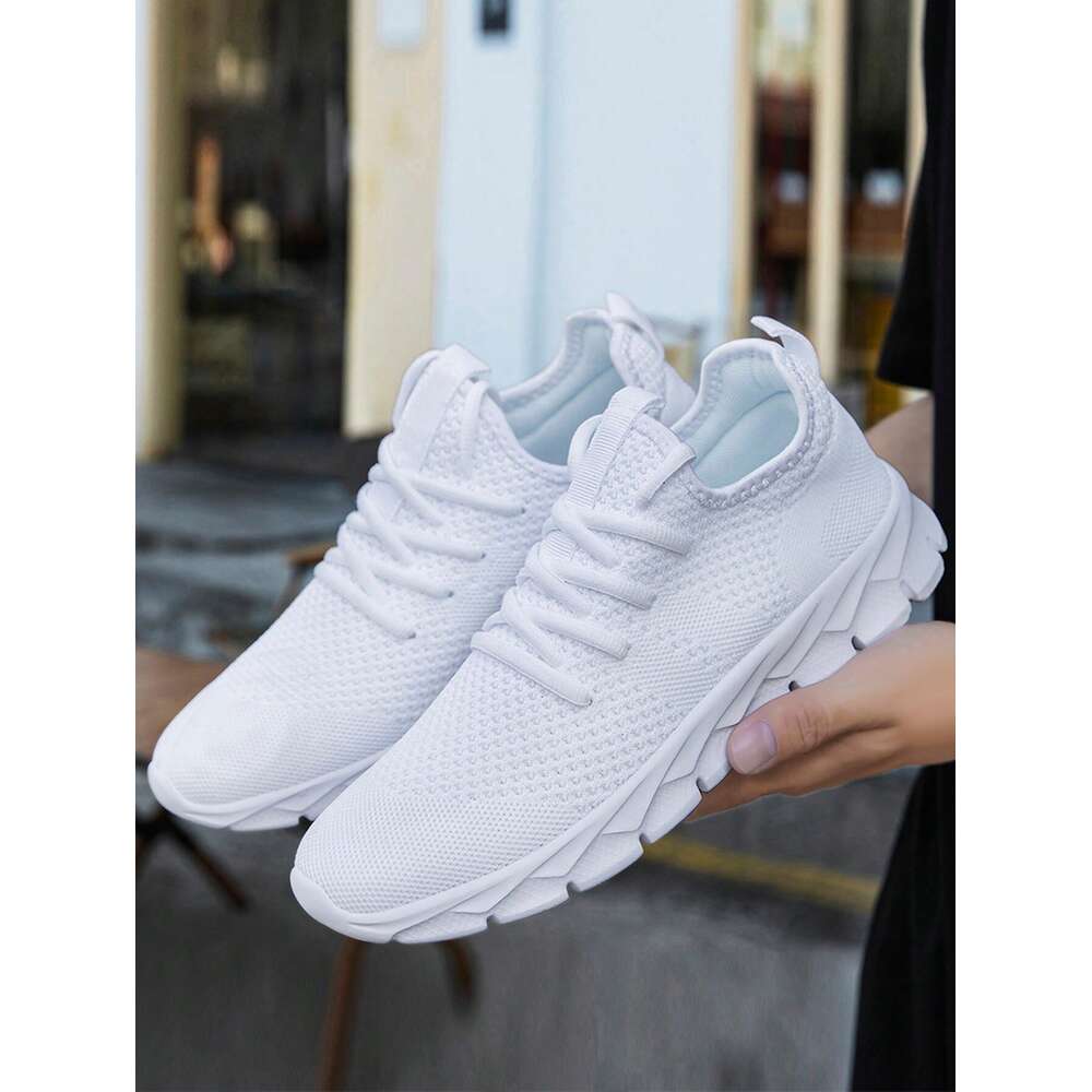 Gym For Men Tennis Athletic Mesh Fashion Sneakers Lightweight Sports Workout Running Casual Shoes Comfortable Footwear Trainers White Ddmymonkey