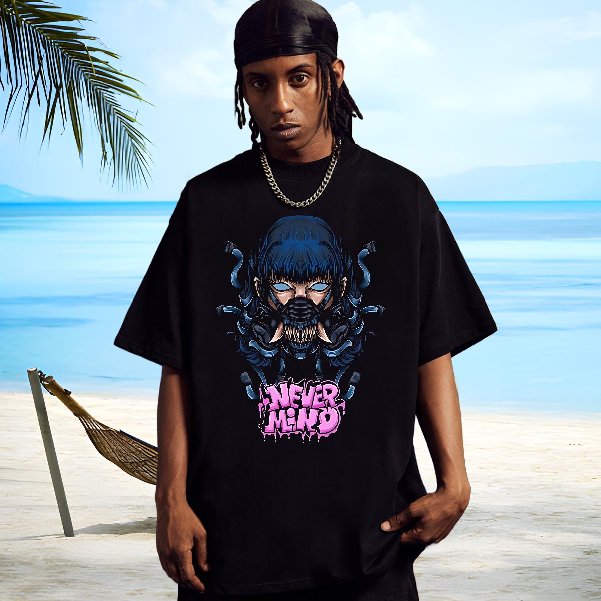 Classic T-Shirts Anime Printing Street Round Neck Short Sleeve Men Tshirts DIY Plus Size Cartoon Tops