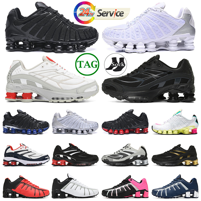 With TAG Sock TL R4 designer running shoes sneakers for mens womens trainers Triple Black Skepta Silver sports