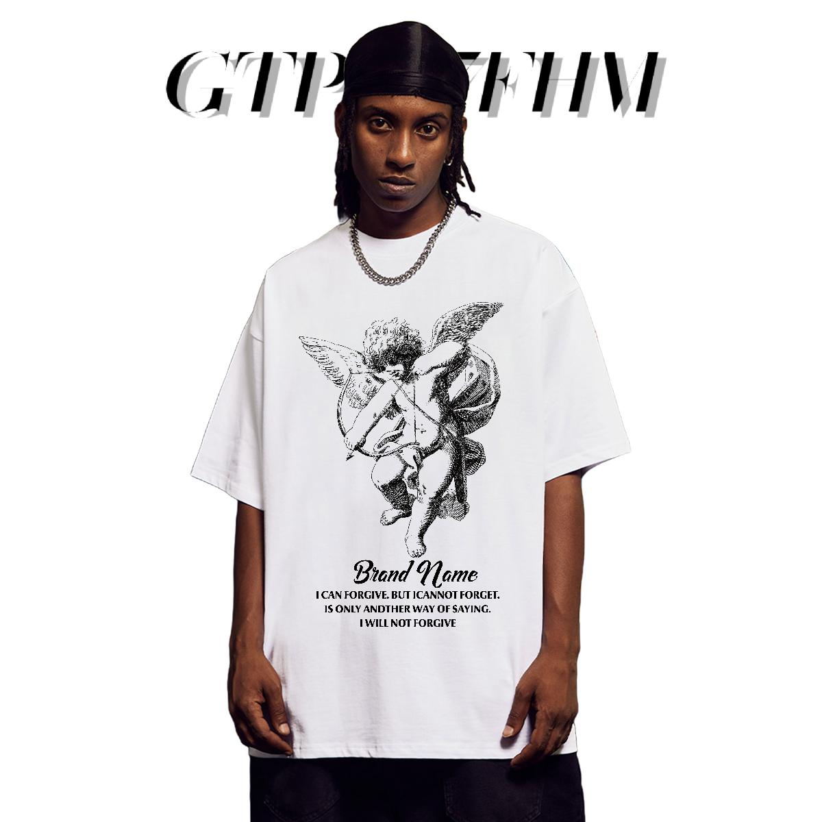 High Quality Men Tops Tees O-Neck Short Sleeve Cotton Outdoor T Shirts Men Anime Print DIY Clothings