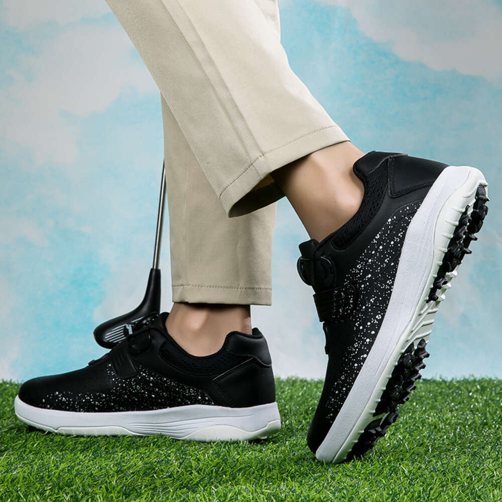 Men Golf Professional Leather Sneakers Shoes Comfortable Outdoor Walking Big Footwears Ddmysaturn