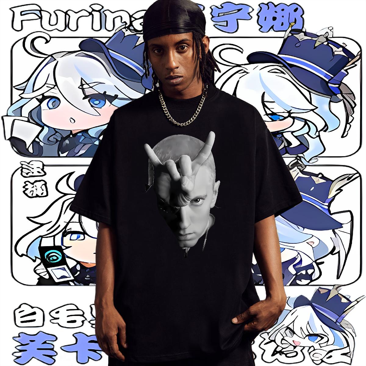 Brand Couples T Shirts Cotton Breathable Soft Anime Printing Street T shirt Custom 2024 Summer Wear