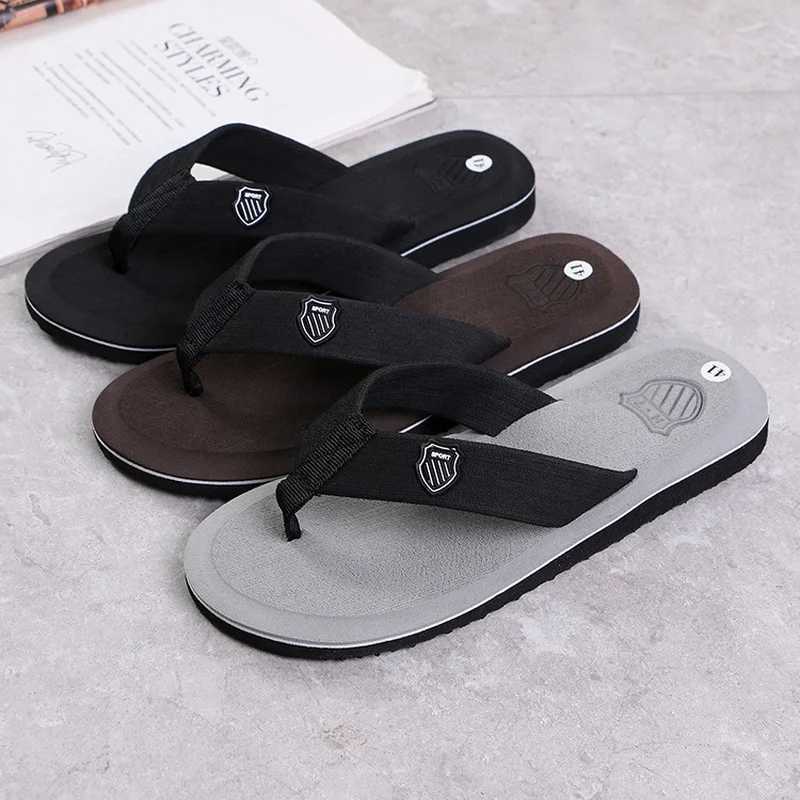 ps High Quality Men Flip Brand Mens Slippers Hot Sale Beach Sandals Non-slip Fashion Hombre Casual House SlippersL464 s