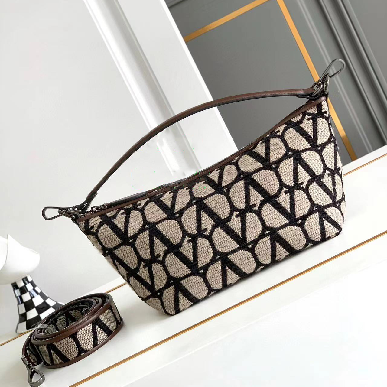 Designer bag Hobo Tote Bag Embroidered Letter Denim Moon Bag TOP Quality Women Shoulder Bags Shopping Bag Travel Crossbody Purse with Wide Shoulder Straps