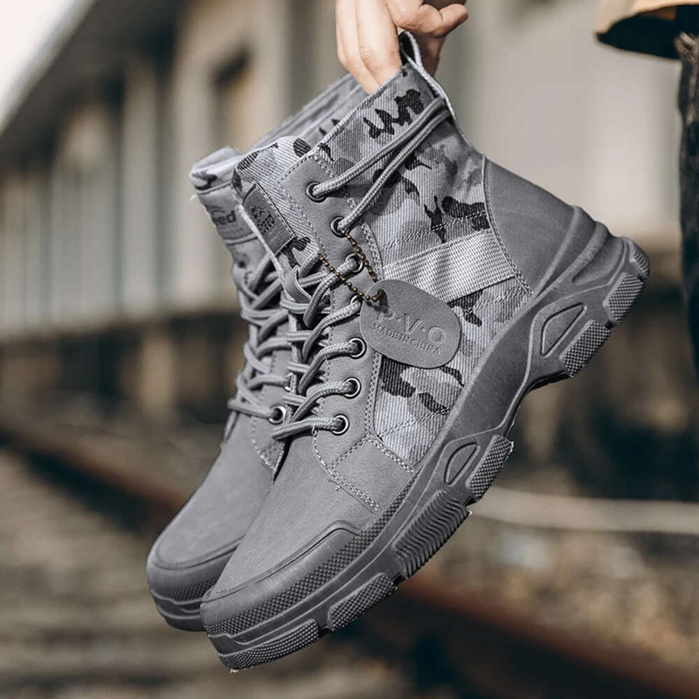 Autumn Spring And New Camouflage Desert Military Ankle Outdoor Work MEN S BOOTS Black Boots Ddmysaturn