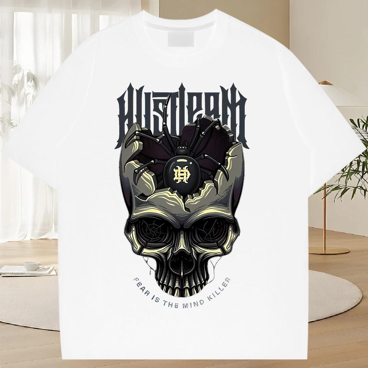 Loose Men Tops Tees Breathable Crew Neck Casual Beach T-Shirts Cartoon Printing S-3XL Fashion Design Top Tees