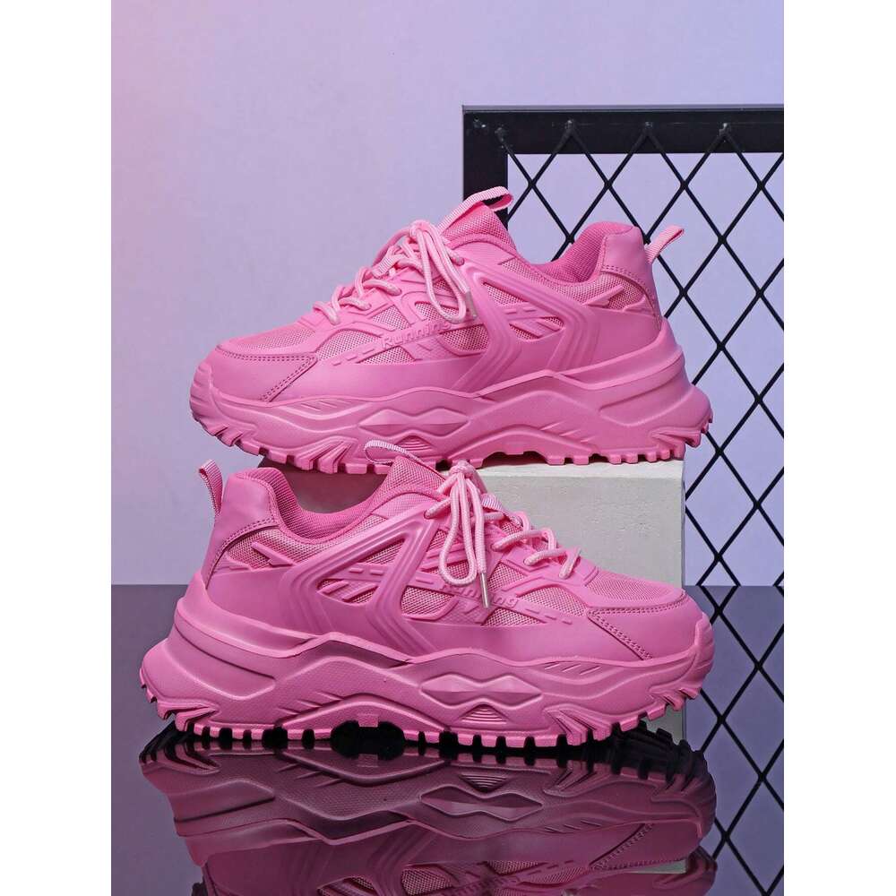 Versatile Comfortable Fashionable Breathable Casual Chunky Sneakers Thick Soles Height Enhanced Design Ddmysaturn