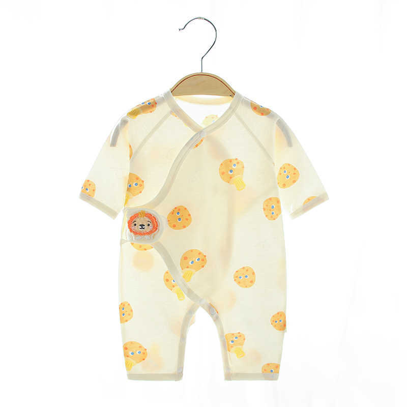 Baby Jumpsuits 2024 Summer New Newborn Class A Pure Cotton Boneless Bodyback Climbing Clothes for Infants Young Children Butterfly Clothes Thin Style