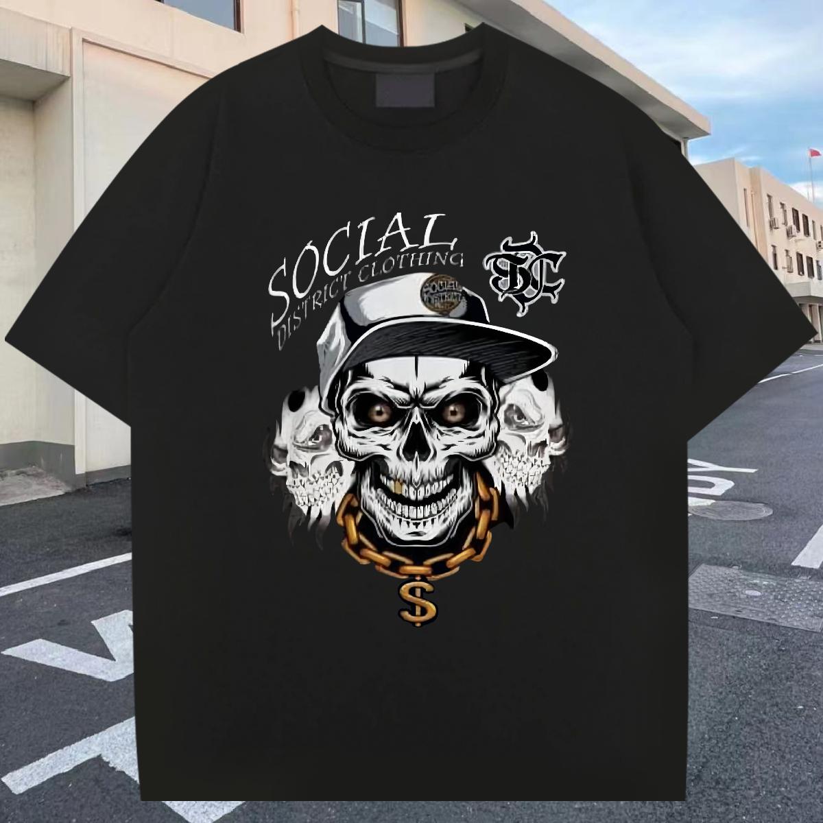 DIY Customized T Shirt For Man Anime Print Outdoor Men Tees Breathable Crew Neck Loose Fit