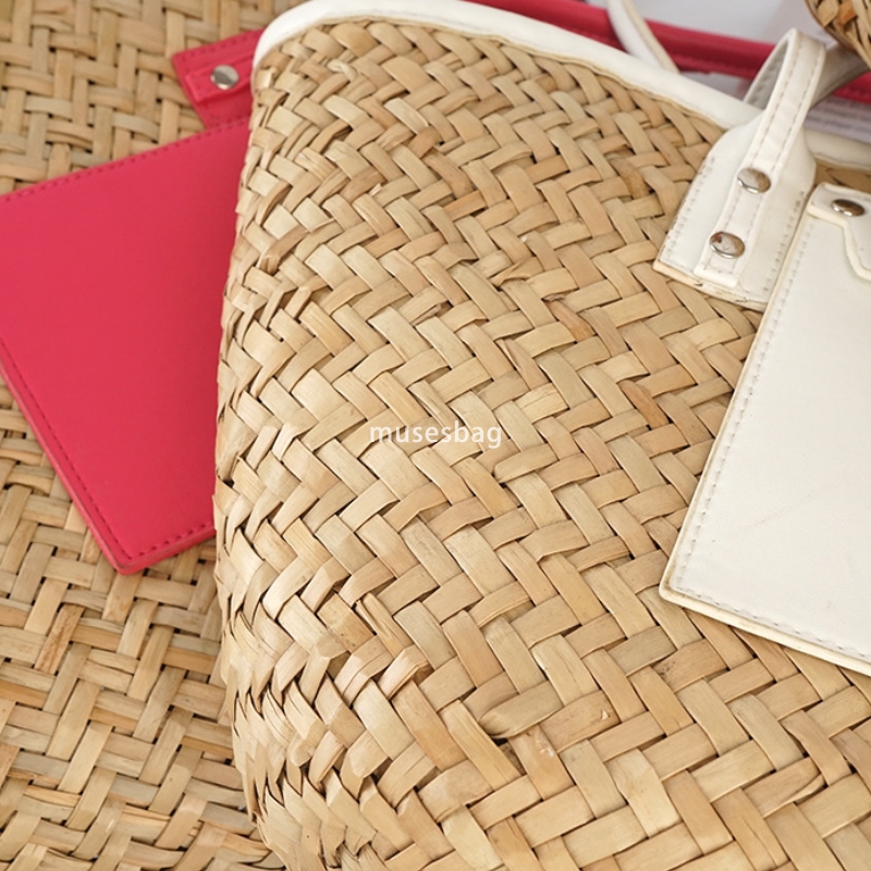 Designer Straw Diagonal Cross Woven Handbag Large Capacity Women Retro Beach High Quality Mini Handheld Shopping Bag 4