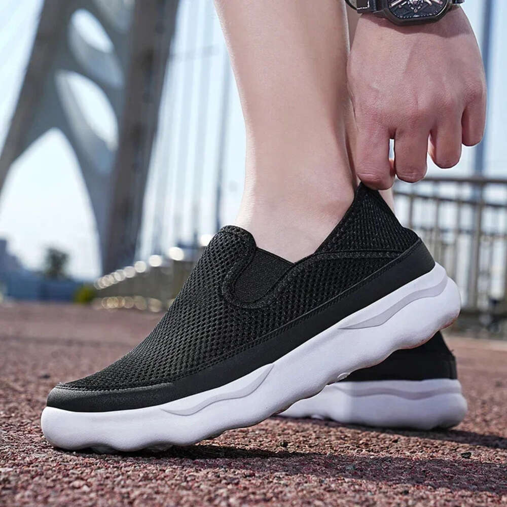 Running Casual Summer Sneakers Sport Shoes Men Loafers Breathable Slip On Lightweight Mesh Walking Zapatillas Hombre Ddmysaturn