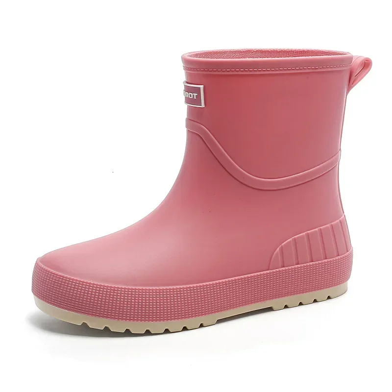 Women Rain Slip-On High Quality Water Waterproof Shoes Womens Rubber Rainboot Garden Galoshes Non-Slip Boots 240606