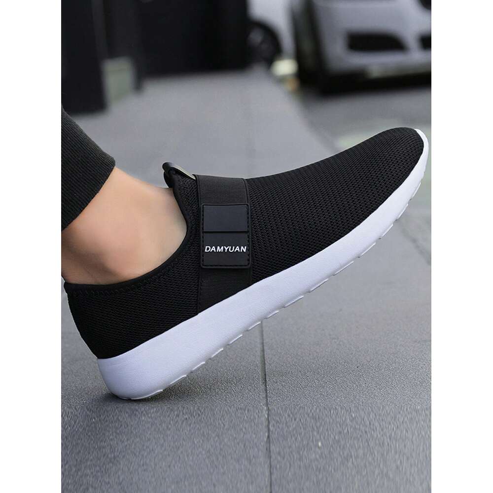 Black On Mens Casual Lightweight Work Trainers Breathable Non Slip Mesh Walking Gym Shoes Comfortable Workout Sneakers Ddmysaturn