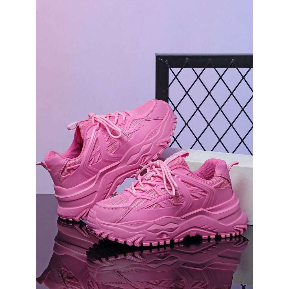 Versatile Comfortable Fashionable Breathable Casual Chunky Sneakers Thick Soles Height Enhanced Design Ddmysaturn