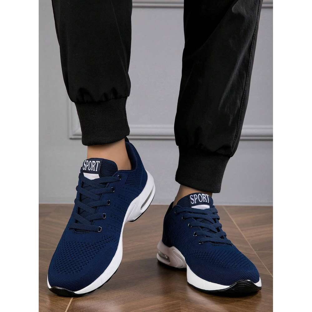 S Sports Men Shoes Breathable Comfortable Walking Shoes With Shock Absorbing Air Cushion Fashionable Lace Up Sneakers Ddmycat
