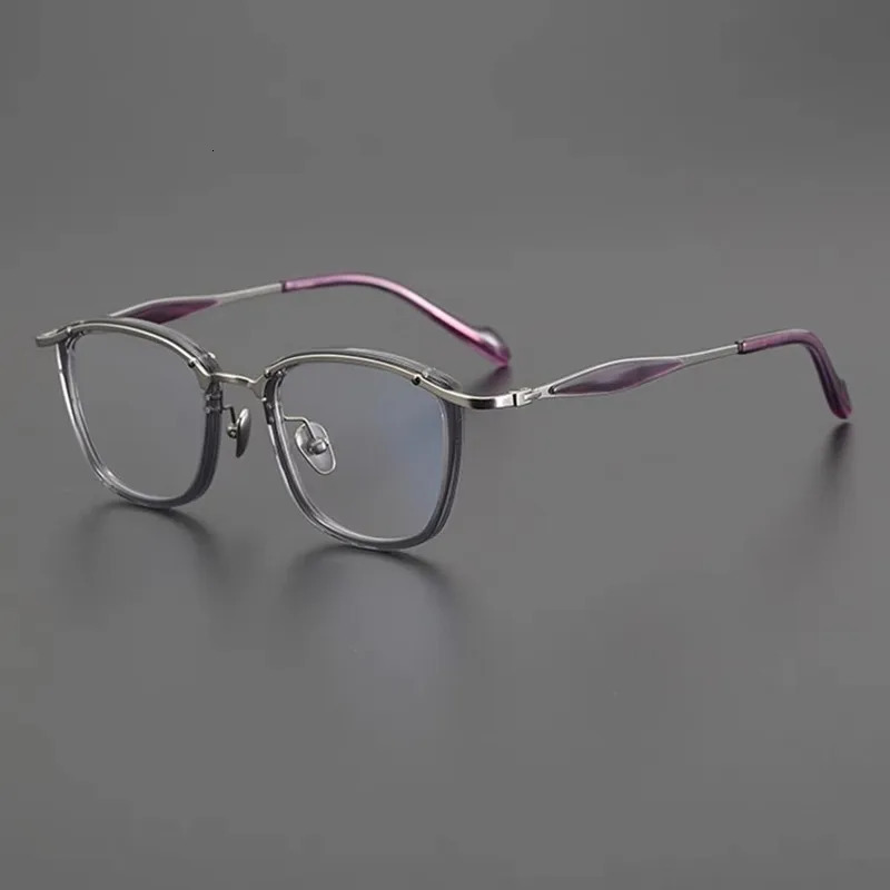 niche comfortable pure glasses frame retro business acetate square myopia glasses frame 240528