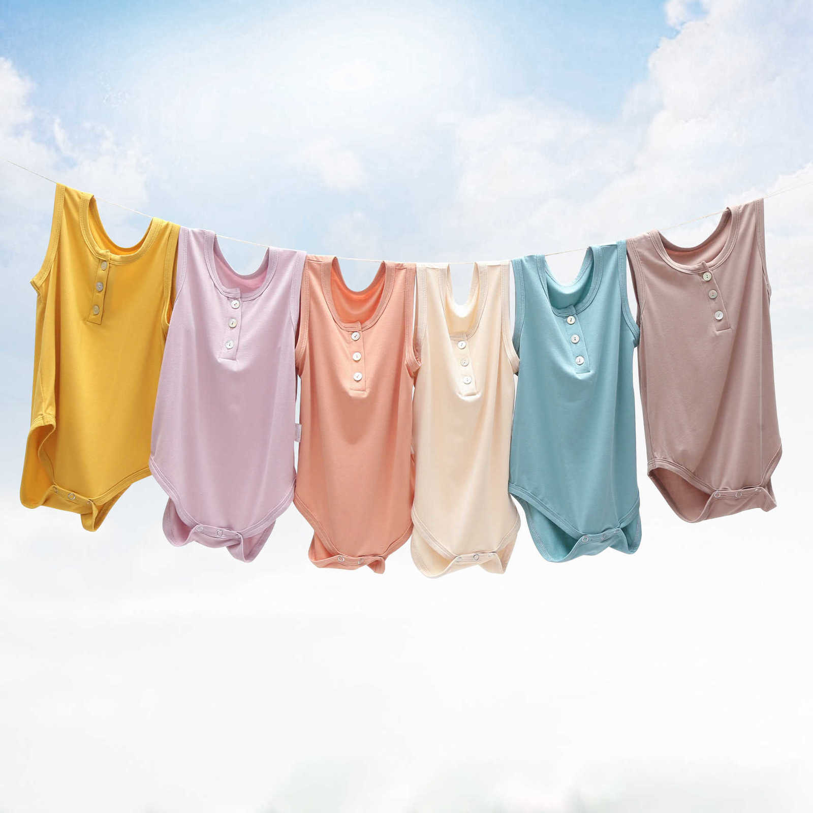 Baby Jumpsuits Baby jumpsuit 2024 Summer New Children's Wear Baby Crawling Clothes Sweetheart Baby Solid Clothes