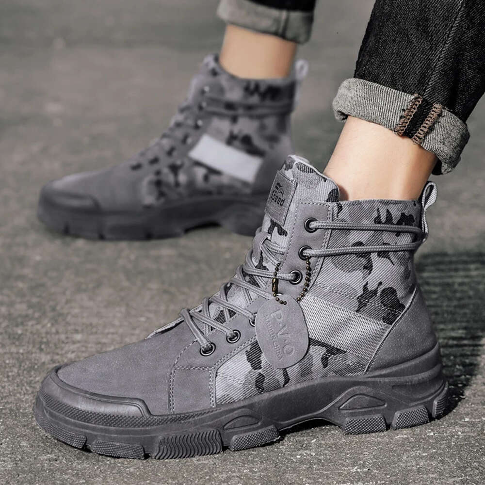 Autumn Spring And New Camouflage Desert Military Ankle Outdoor Work MEN S BOOTS Black Boots Ddmysaturn