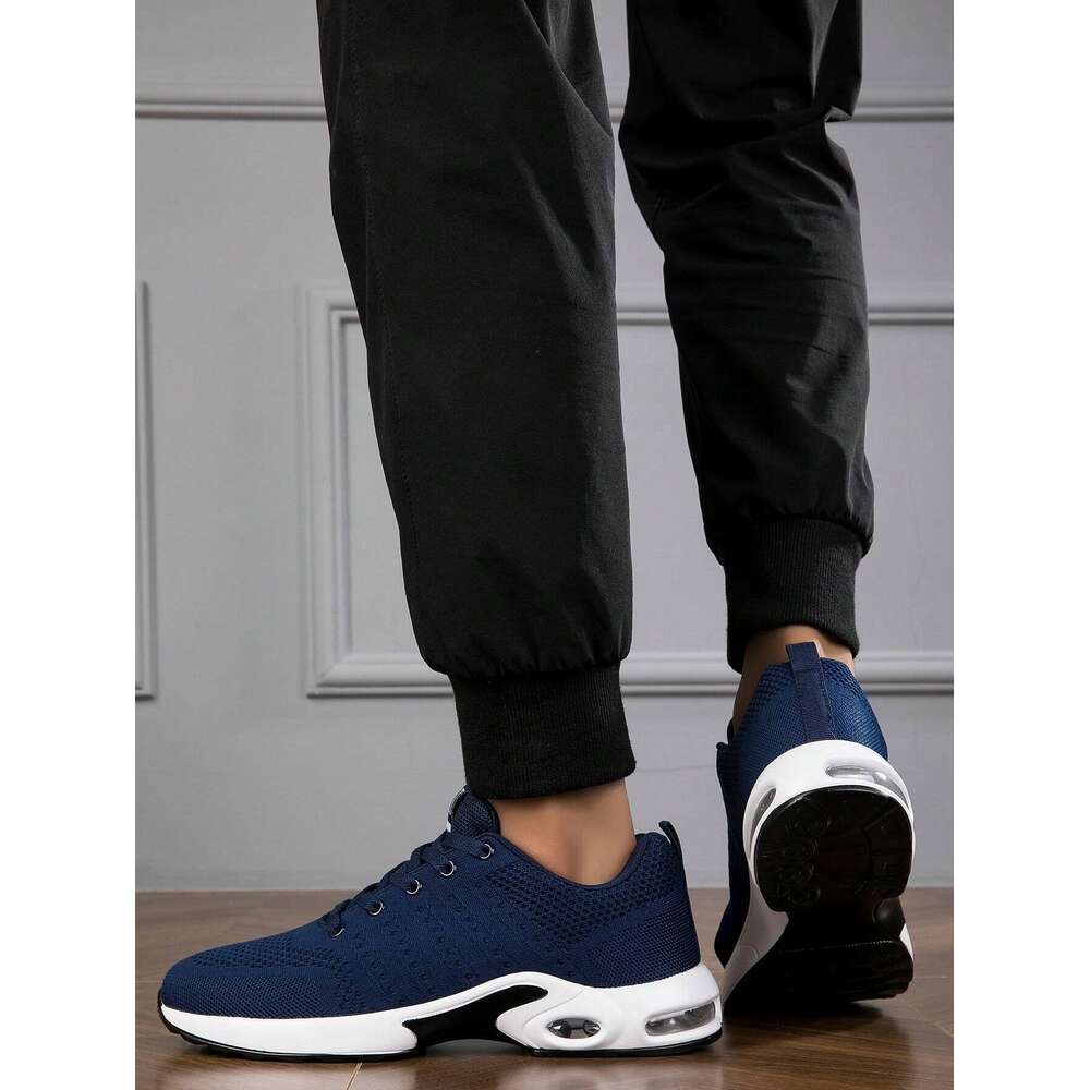 S Sports Men Shoes Breathable Comfortable Walking Shoes With Shock Absorbing Air Cushion Fashionable Lace Up Sneakers Ddmycat
