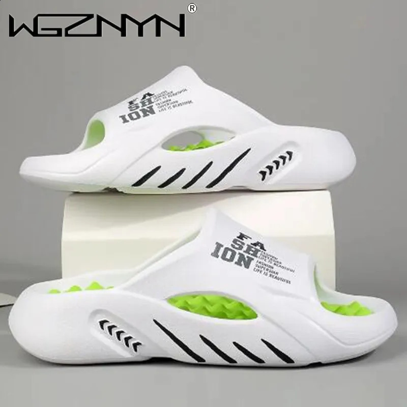 Summer Men Massage Slippers Sides Indoor Outdoor Sandals Beach Casual Shoes Soft Sole Slides Men Flip-flops Mens Sandals 240605