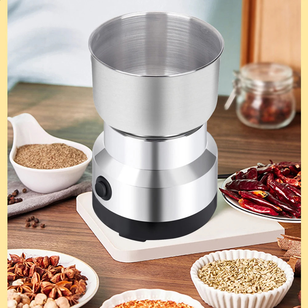 Multipurpose electric coffee bean grinding tool stainless steel grinder for seeds spices herbs nuts 240514