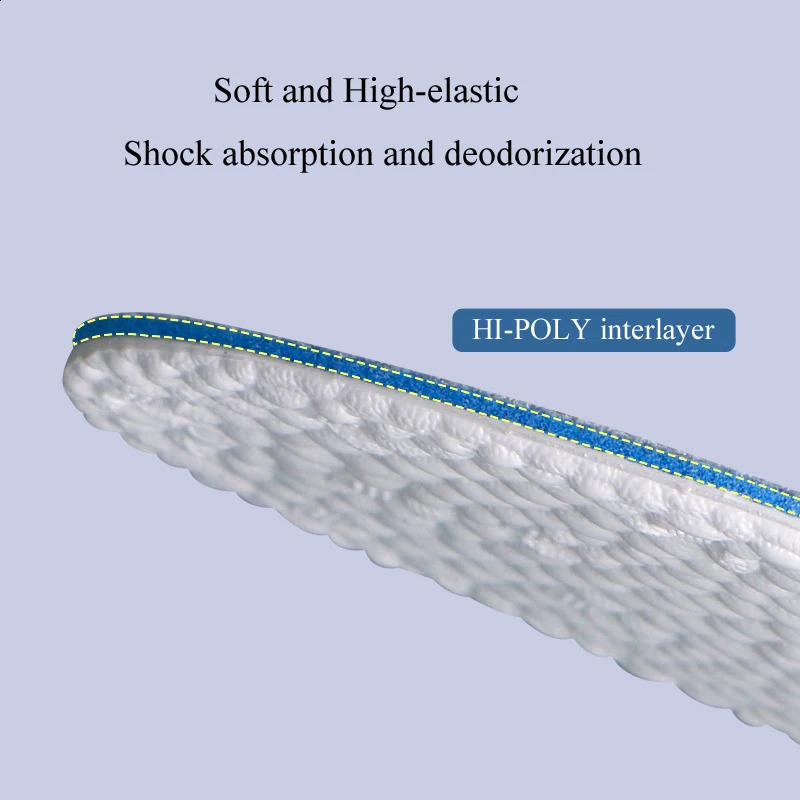 High-Elastic Increase height Insoles breathable sport sole pad PU material height increase insoles for men or women 240606