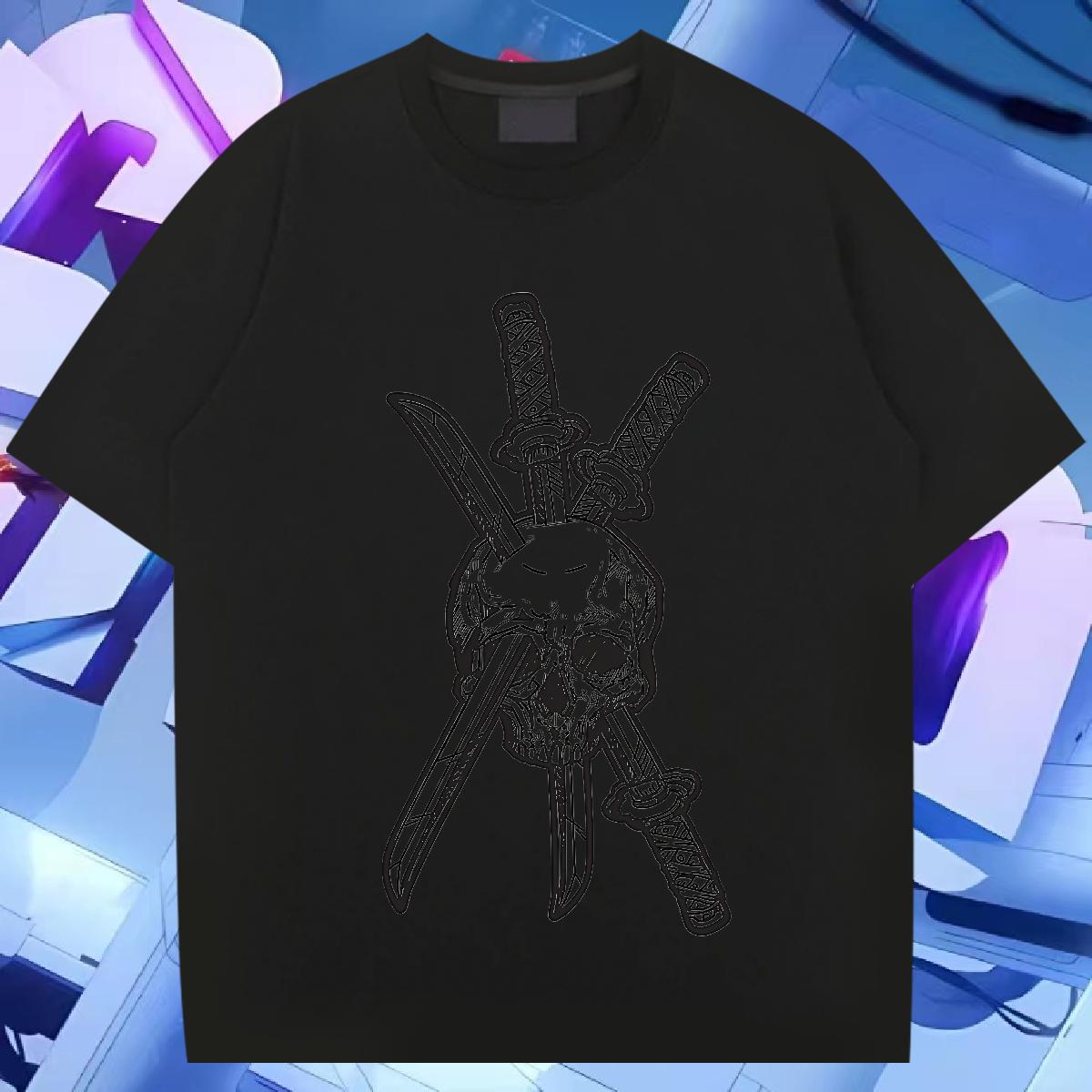 Soft T Shirts Men Home Outdoor Cotton Breathable Mens Tshirts 2024 New Anime Tees