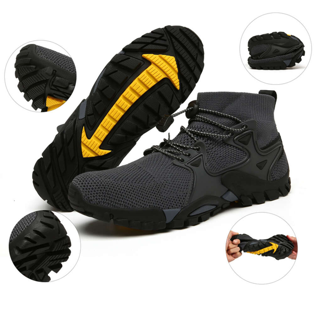 Hiking Boots Mens Outdoor Athletic Sports Trail Running Shoes High Top Barefoot Upstream Water Shoestrekking Climbing Sneakers Ddmycat