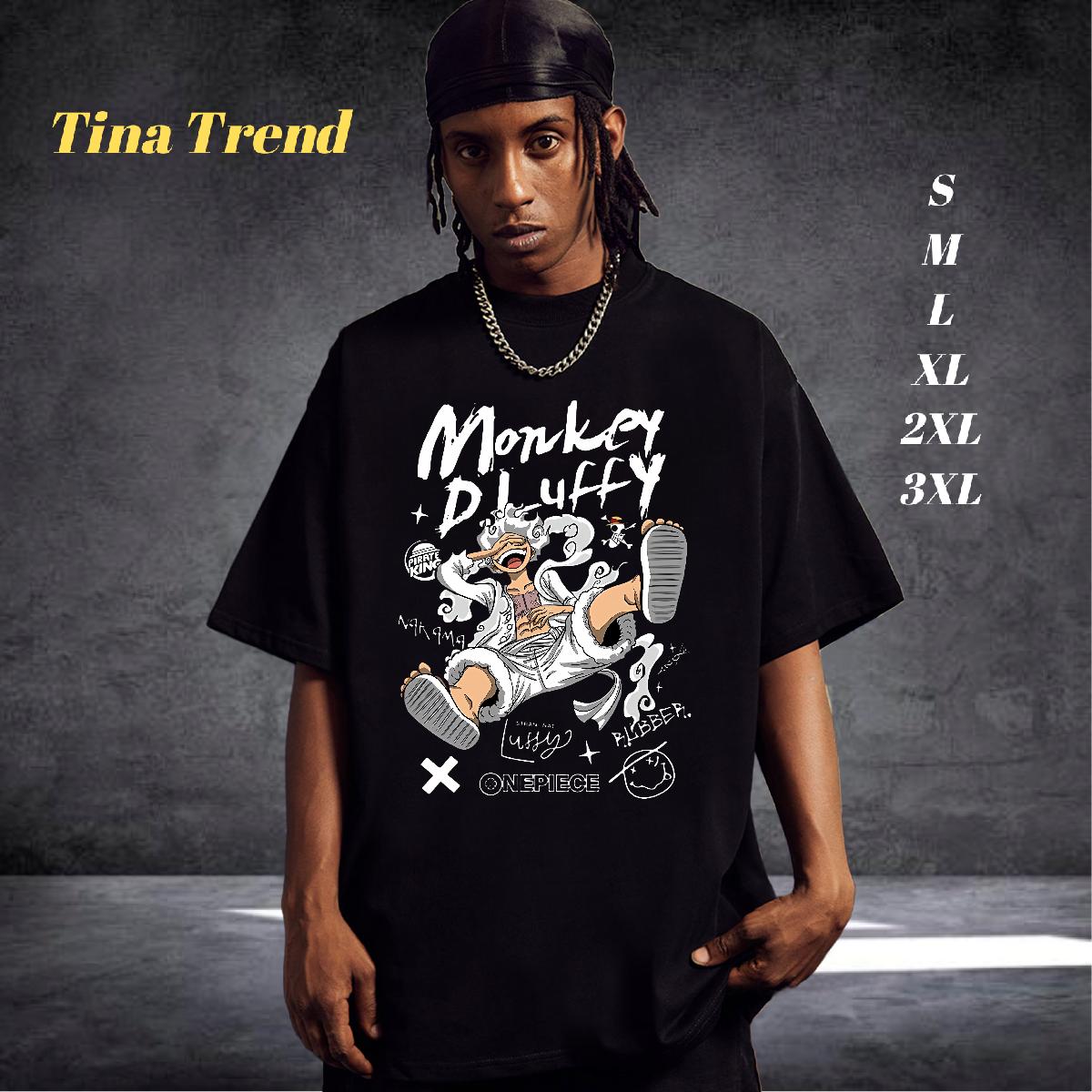 Fashion Design Mens T Shirts Black Oversized Anime Printing Street Tshirt for Man Woman Crew Neck Cotton Designer