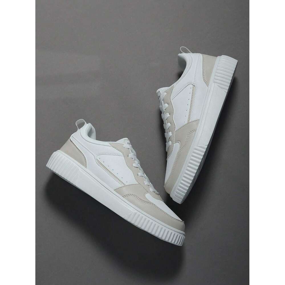 Ddmyoutdoor Men S Athletic Beige Casual Fashion Lightweight Sneakers Board Shoes Skate Shoes