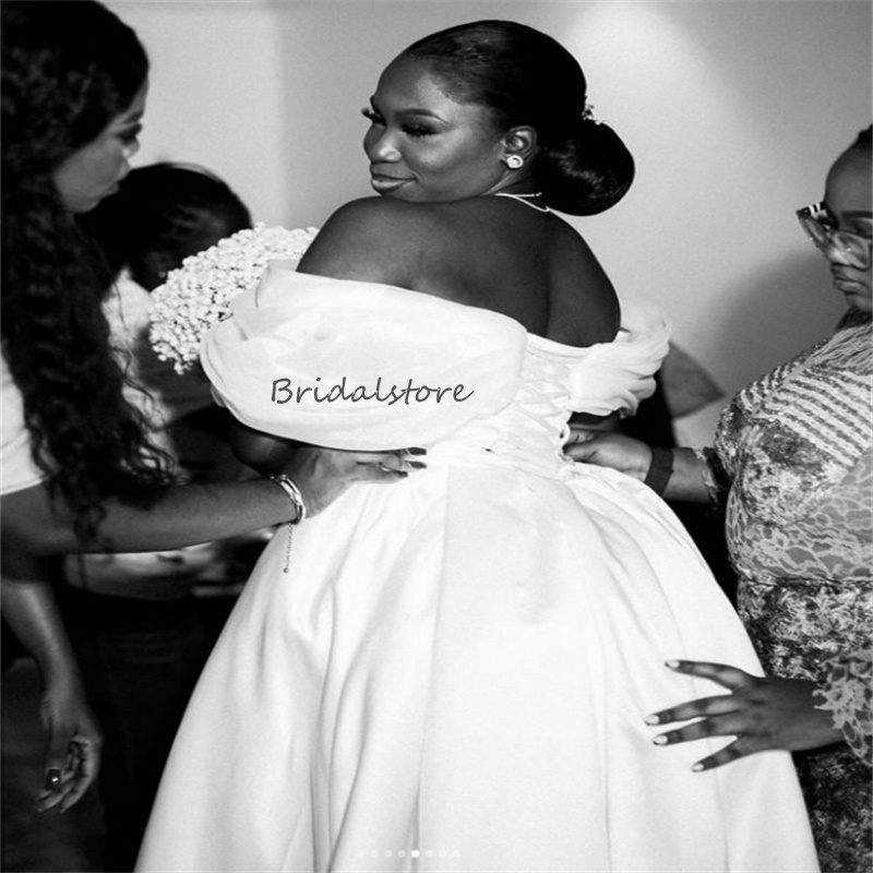 Gorgeous Mermaid Wedding Dresses With Detachable Train Elegant Beach 2 In 1 Bridal Gowns Off Shoulders Corset Plus Size African Bride Dress 2024 Vesti