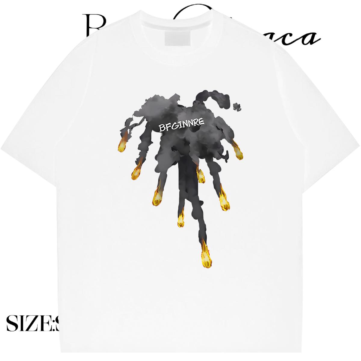 5A T shirt High Street Hip Hop Short sleeve Cotton Soft Men Tops Tees Fashion Design DIY Printed Polos