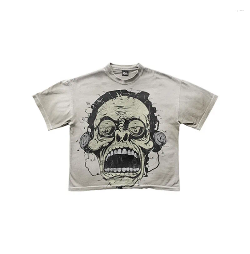 Mens T Shirts Style Streetwear Anime Patterns Shirt Haruku Gothic Clothes Men Women Spring Summer Leisure Loose Short Sleeve Top