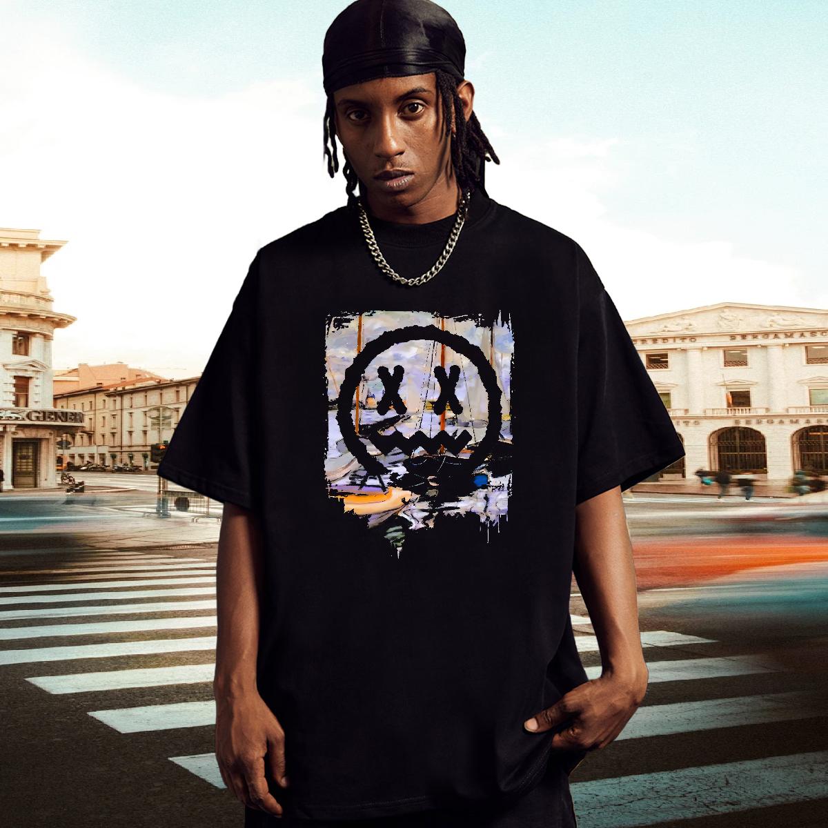 New Designer T Shirts Men Custom Printed Street wear Hip Hop Tshirts Cotton Breathable Soft