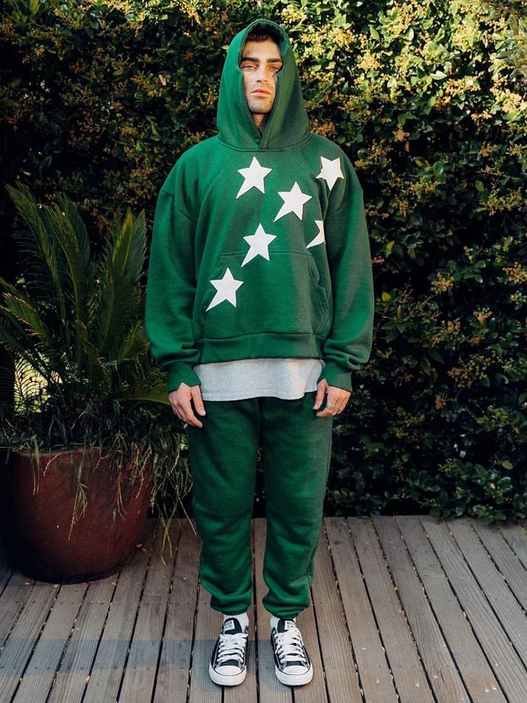 Harajuku Hip-hop Women Men Sweatshirts Streetwear Y2k Tops Stars Print Grunge Goth Zip-Up Hoodies kpop clothes Y2K 240601