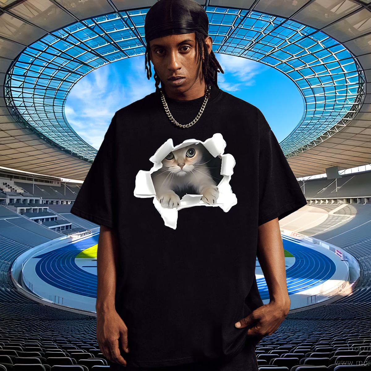 Soft Men Tops Tees Cotton Breathable Soft Street T-Shirts for Men DIY Logo Classic Wear