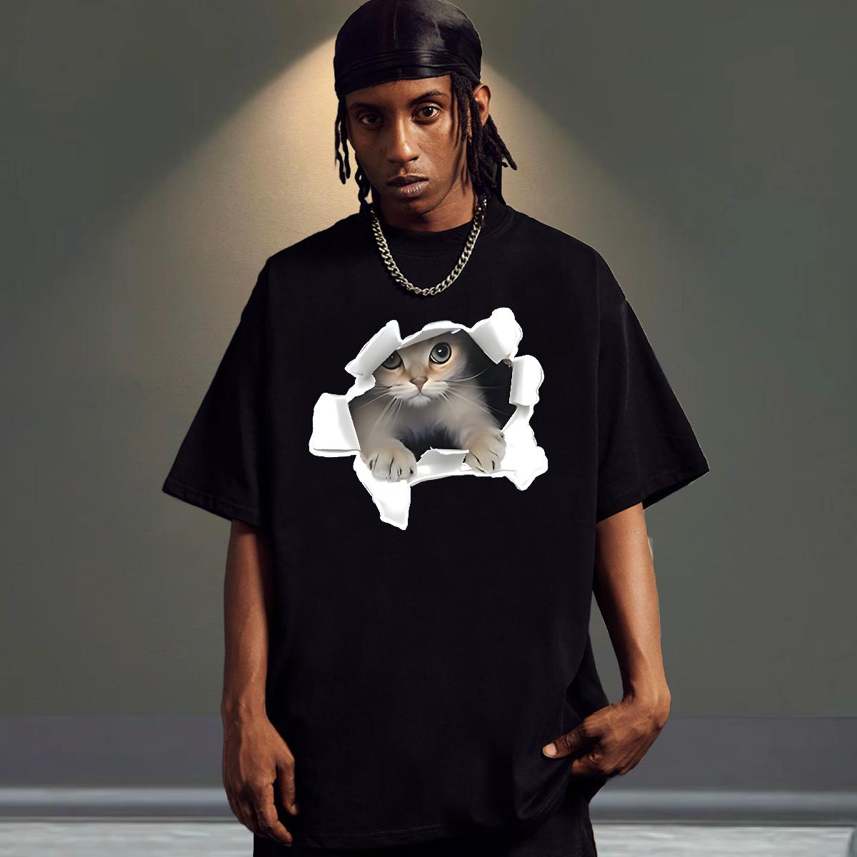 Loose Couples T Shirts Crew Neck Cotton Sport T Shirt For Man Custom Cartoon Casual New Clothes