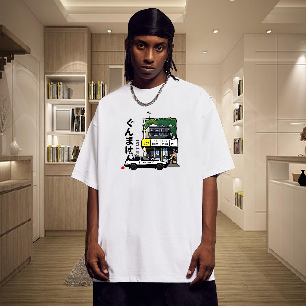 DIY Customized T Shirt For Man Skull Men Clothes T-Shirt Hip Hop Breathable Crew Neck Cotton 5A Tops Tees